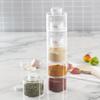 6Pcs/Set Spice Jar Pepper Shaker Box Spice Tower Herb & Spice Tools Transparent Seasoning Cans Kitchen Rack Condiment Bottles