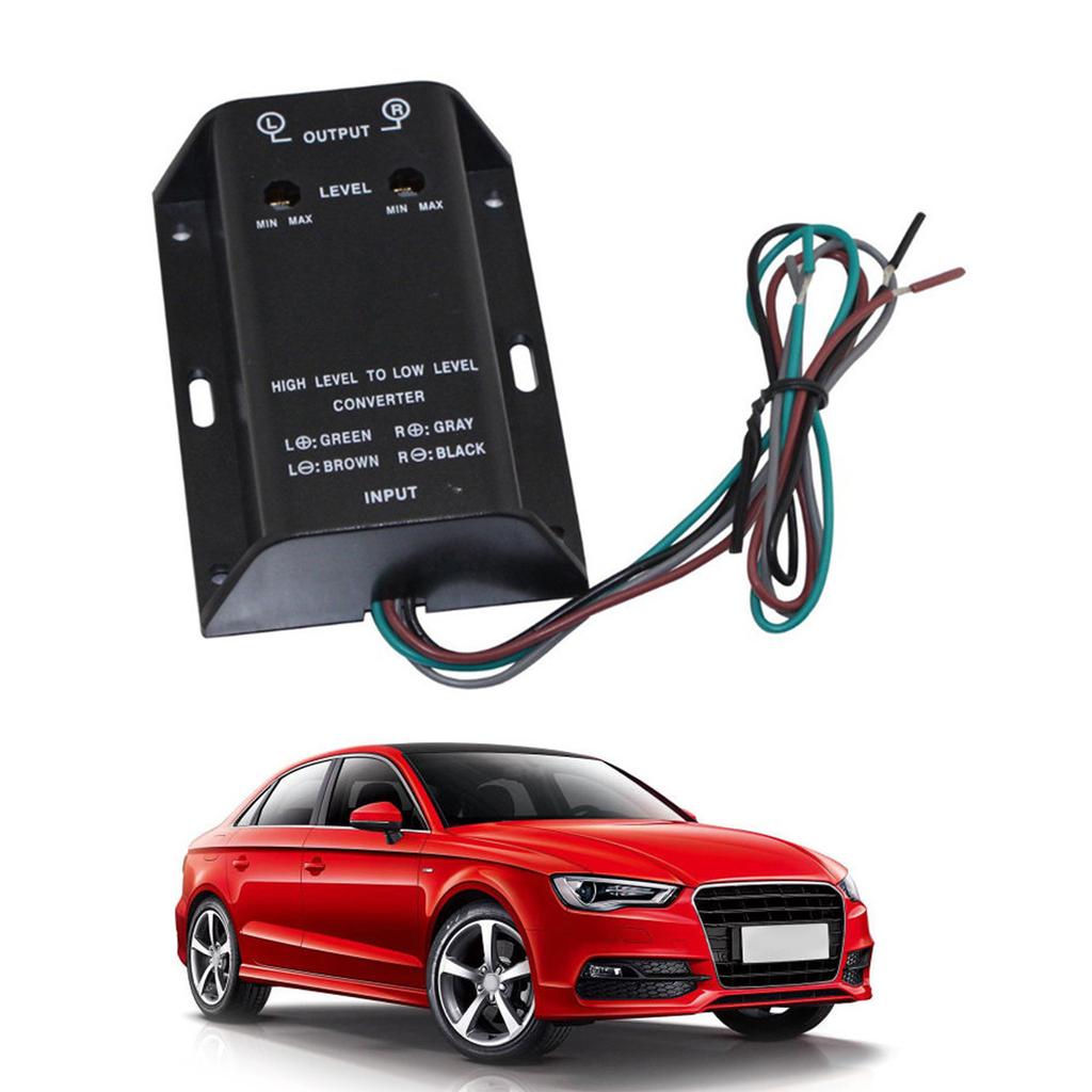 Car-Stereo High To Low Line Speaker Level Converter Cord Car Audio RCA Speaker Converter Adapter Bass Audio Adapter Wire