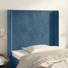 VidaXL Tête de lit avec oreilles Bleu foncé 93x16x118-128 cm Velours3119340