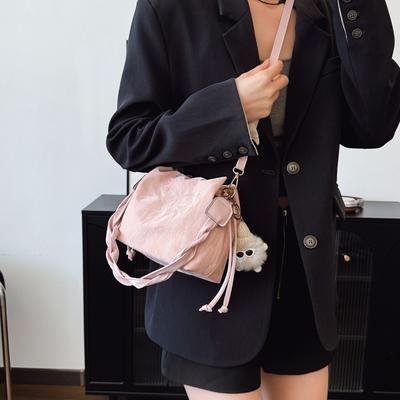 Premium Foreign Style Niche Pink Bag Women 2025 New Versatile Messenger Bag Fashion Handbag Bucket Bag
