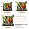 Tropical Plant Bird Of Paradise Floral Cushions Pillowcase Polyester Cushion Cover Throw Pillow Pillowcover Home Car Sofa Decor