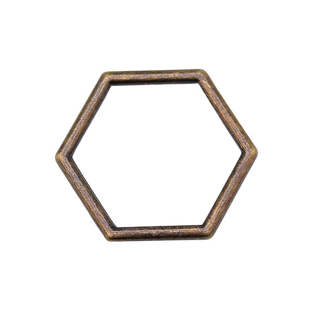

20шт шестиугольные сотовые подвески античная бронза цвет цинковый сплав 15х15мм