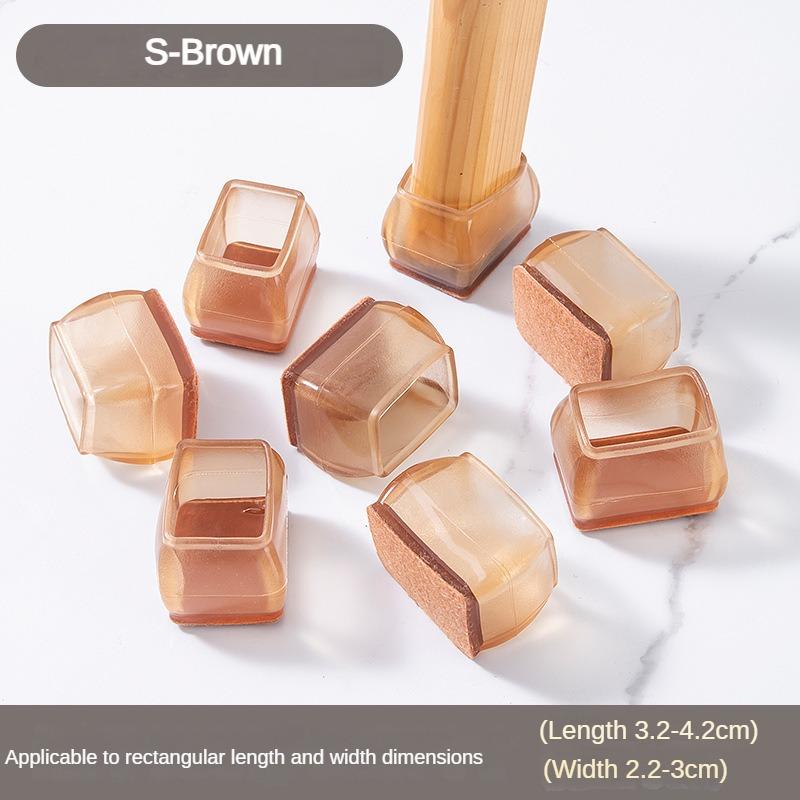 16/8/4Pcs Silicone Non-Slip Legs Pads Thick-soled Furniture Sofa Anti-noise Feet Cover Wood Floor From Scratches Protectors Mat