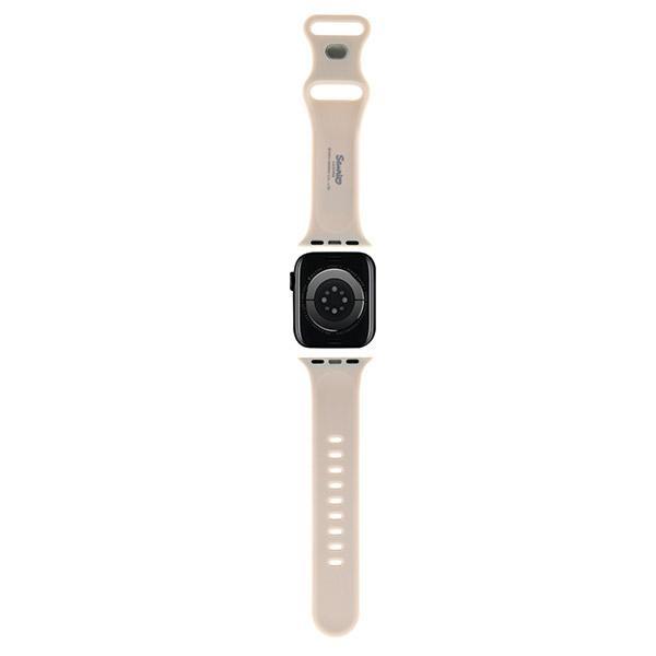 Hello Kitty Strap HKAWMSCHBLE Apple Watch 38/40/41mm Beige/beige Strap Silicone Kitty Head