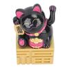 Statuie de pisică norocoasă cu braț fluturând, alimentată cu energie solară, chemare a norocului, decor de birou Feng Shui chinezesc, 4 inch
