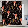 Mushroom Shower Curtain Botanical Forest Nature Home Decor Waterproof Bathroom Set Vintage Floral Cottagecore Aesthetic