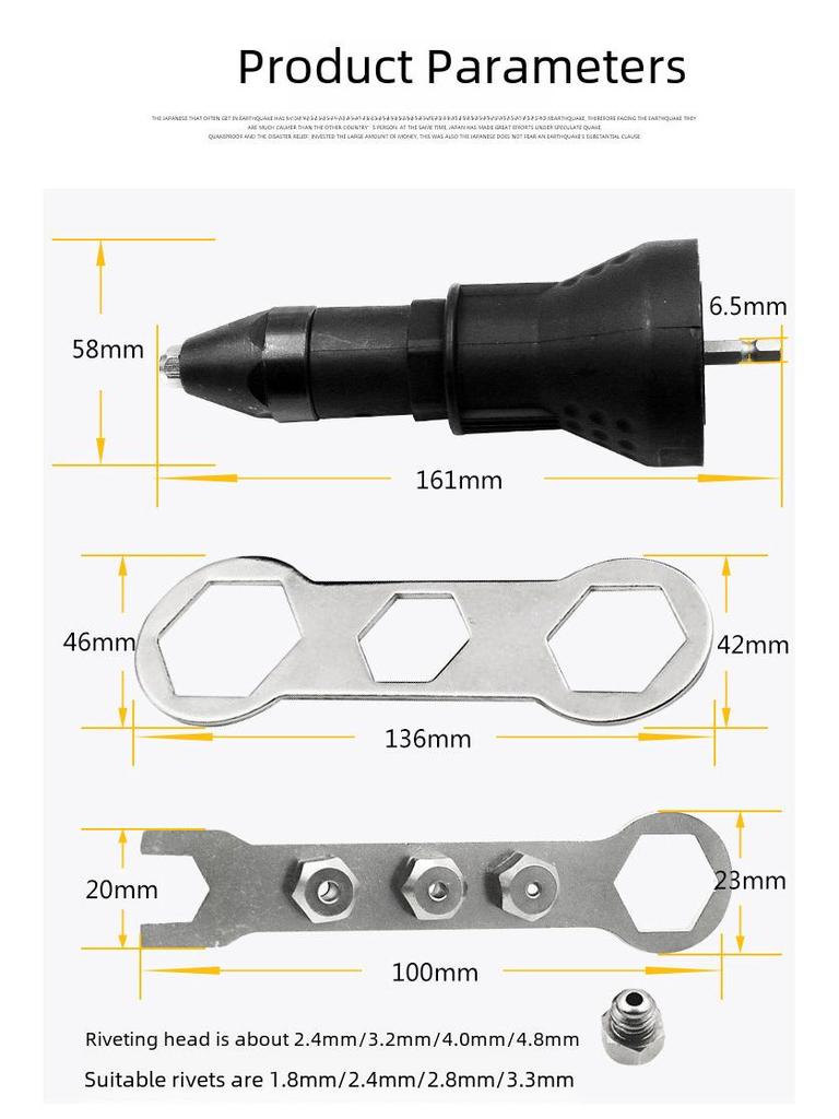 Enhanced Electric Rivet Gun Core-Pulling Conversion Kit