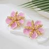 High-End European & American Petal Earrings: Exaggerated Floral Studs for Women