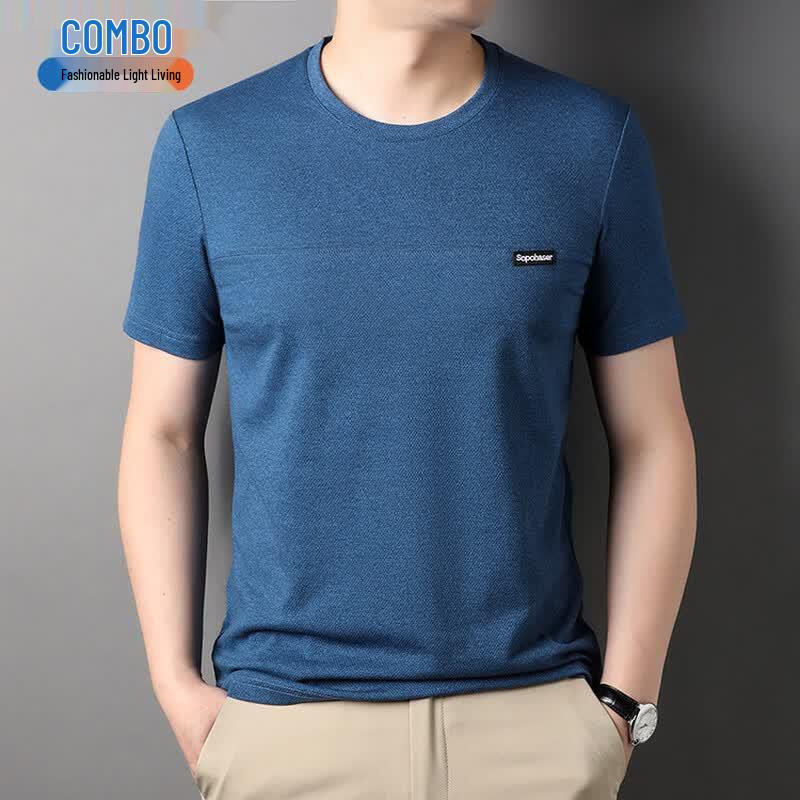 Men s Casual Round Neck Short Sleeve T-Shirt XL