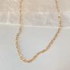EManco 14k Gold PVD Plated Hypoallergenic Stainless Steel Heart Link Chain Necklace Jewelry Women