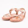 Sandales blister cuir tissé or rose Fille LES TROPEZIENNES PAR M.BELARBI