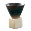 Conical Coffee Cup Japanese Style Retro Ceramic Coffee Cup Rough Pottery Tea Cup Latte Cup for Home Office
