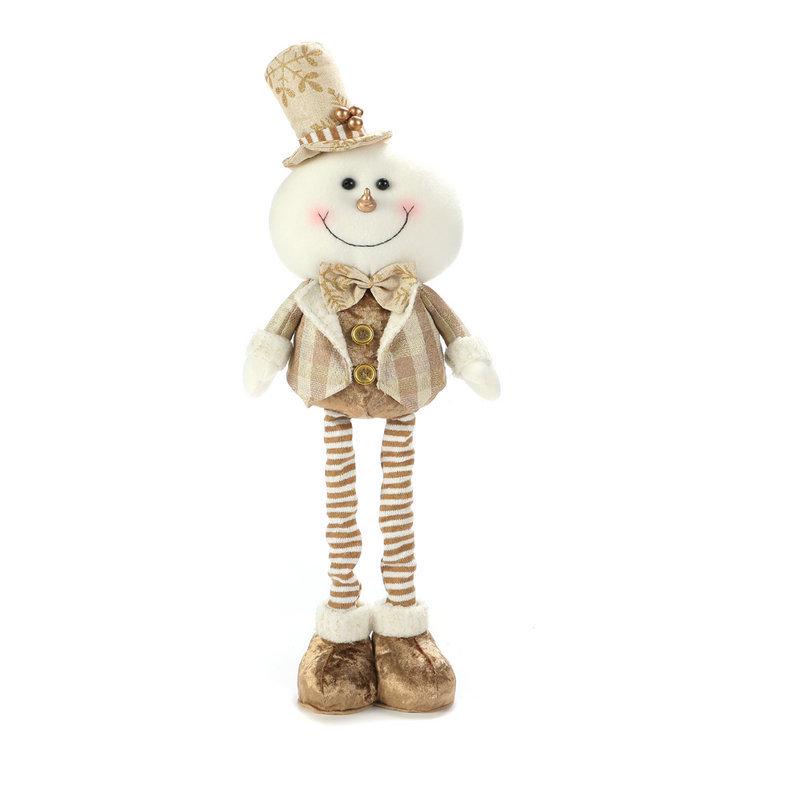 Christmas Festival Plush Figurines: Santa, Snowman & Reindeer Window Ornaments