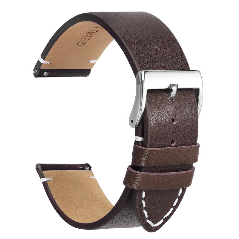 Genuine Calfskin Ultra-thin Watchband Watch Belt Strap Wristwatches Band 12mm 14mm 16mm 18mm 20mm 22mm 24mm Blue Beige Black