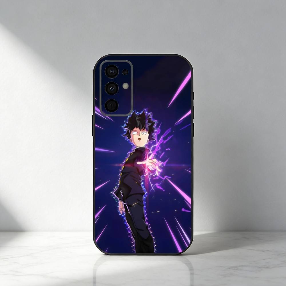 

MOB-100 S-Shigeo K-Kageyama Phone Case For Samsung S25,S24,S21,S22,S23,S20,Ultra,S26,Plus,Fe,Note,5G Black Cover Samsung S25ULTRA