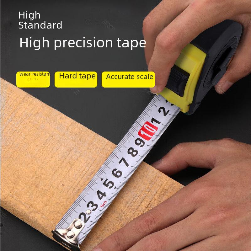 5m Anti-Fall Hardened Steel Tape Measure with Stainless Box, Thickened Ring, and 3m Measuring Tool