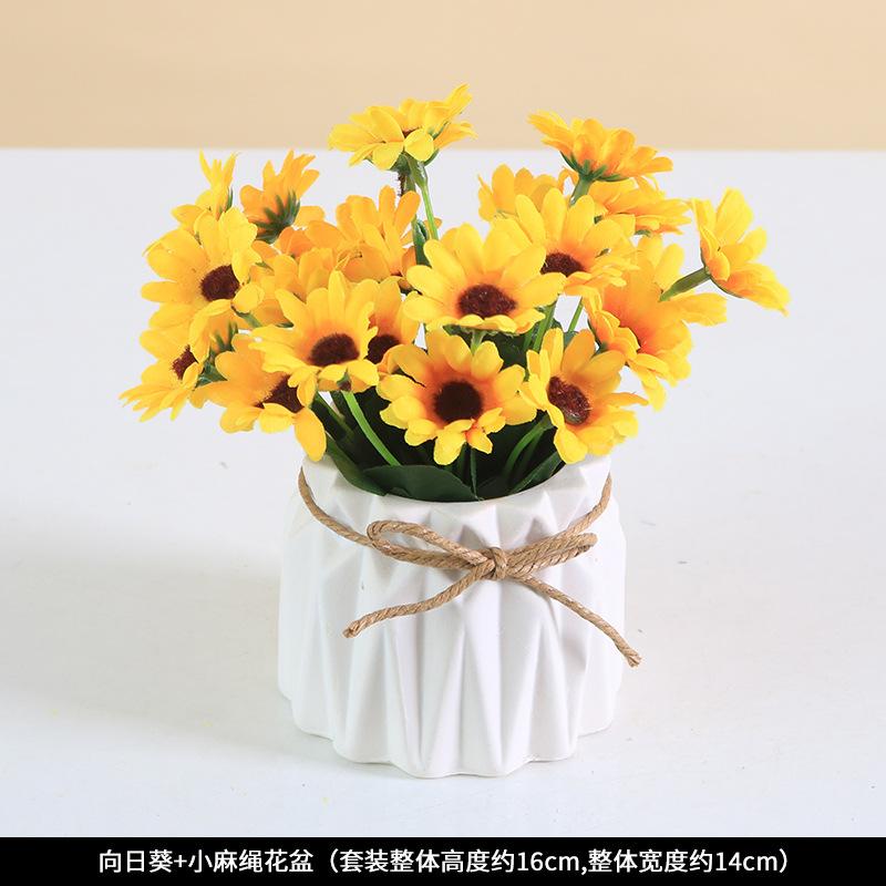 Simulated Potted Plants, Plastic False Flower Ornaments, Artificial Plants Bonsai Dining Table Decorations, Photography Props
