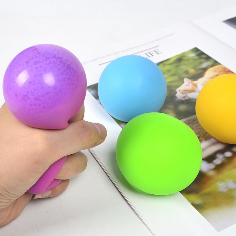 Ball Squeeze Toy Super Soft Tpr Colorful Ball Quick Rebound Pinch Toy Relieve Stress Ball Squishes Decompression Toy Kids Gift