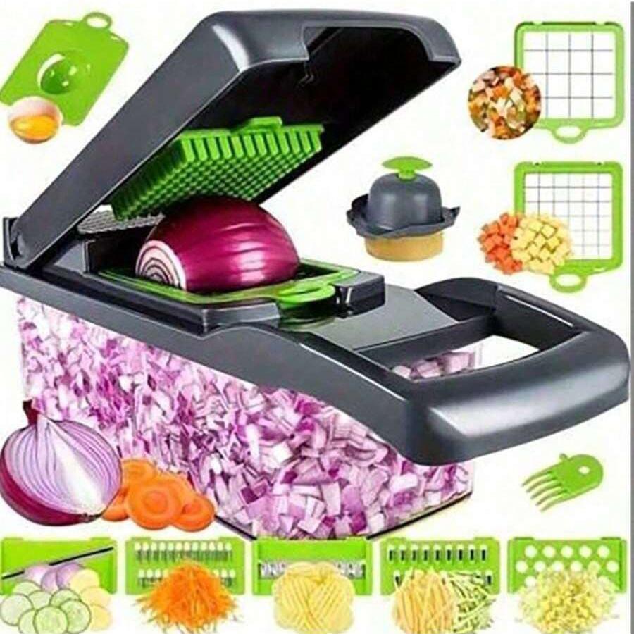 

Multifunctional Vegetable Chopper 16 in One Chopper Handle Food Grate Chopper Kitchen Vegetable Slicer Dicing Machine Cutting
