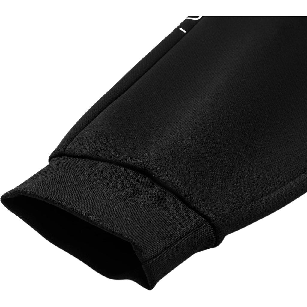 Li Ning Fitness Series Solid Color Tapered Knit Sports Pants Men Bottoms Black AKLT437-1