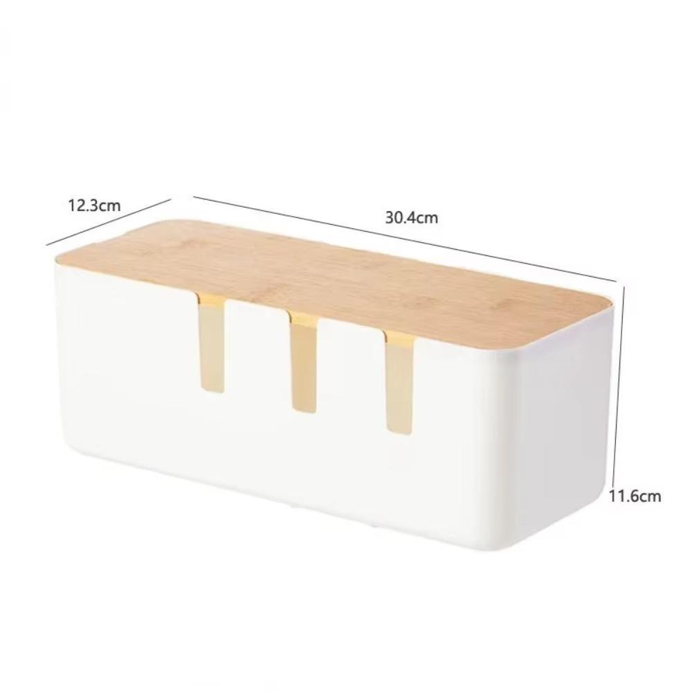 

Plastic Power Socket Management Box Seven-hole Cable Storage Box Durable Desktop Storage Box білий