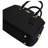 Coach Savannah 28 Brand Logo Litchi Grain Leather Shoulder Tote Bag Large Women Handbags Black CAL54-IMBLK
