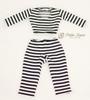 Petite Marie DD Prisoner Halloween Black and White Compatible with 60cm BJD Dolls and handcuffs not included 1/3 Costume, Costume, Striped, [No. 0040]