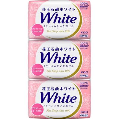 Soap White Aromatic Rose Fragrance Bath Size 130g X 3