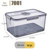 PET Transparent Thickened Refrigerator Storage Box with Timer & Freezer Drainer