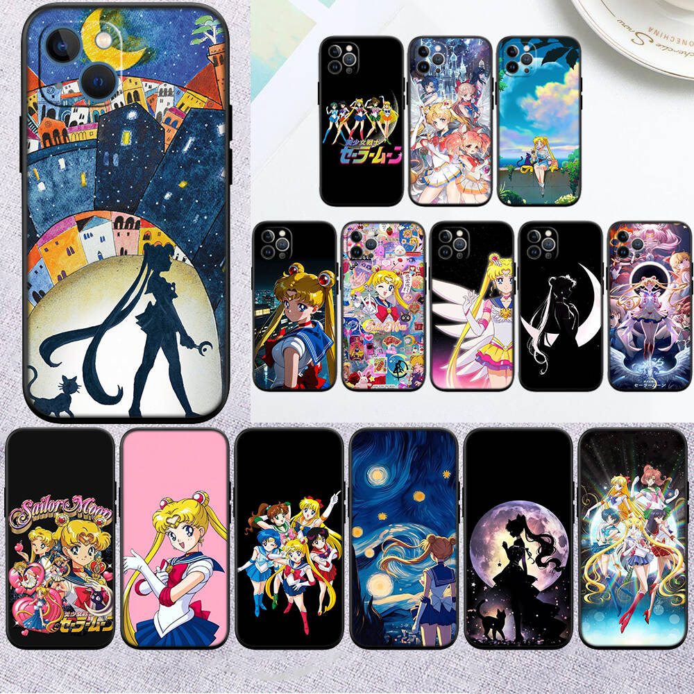 MH133 S-Sailor Moon Phone Shell for Samsung S20 S21 S22 S23 S24 FE Ultra Plus Lite S21S A55 A07 A17 F06 F16 M06 M16 M56 A36 A37 A57