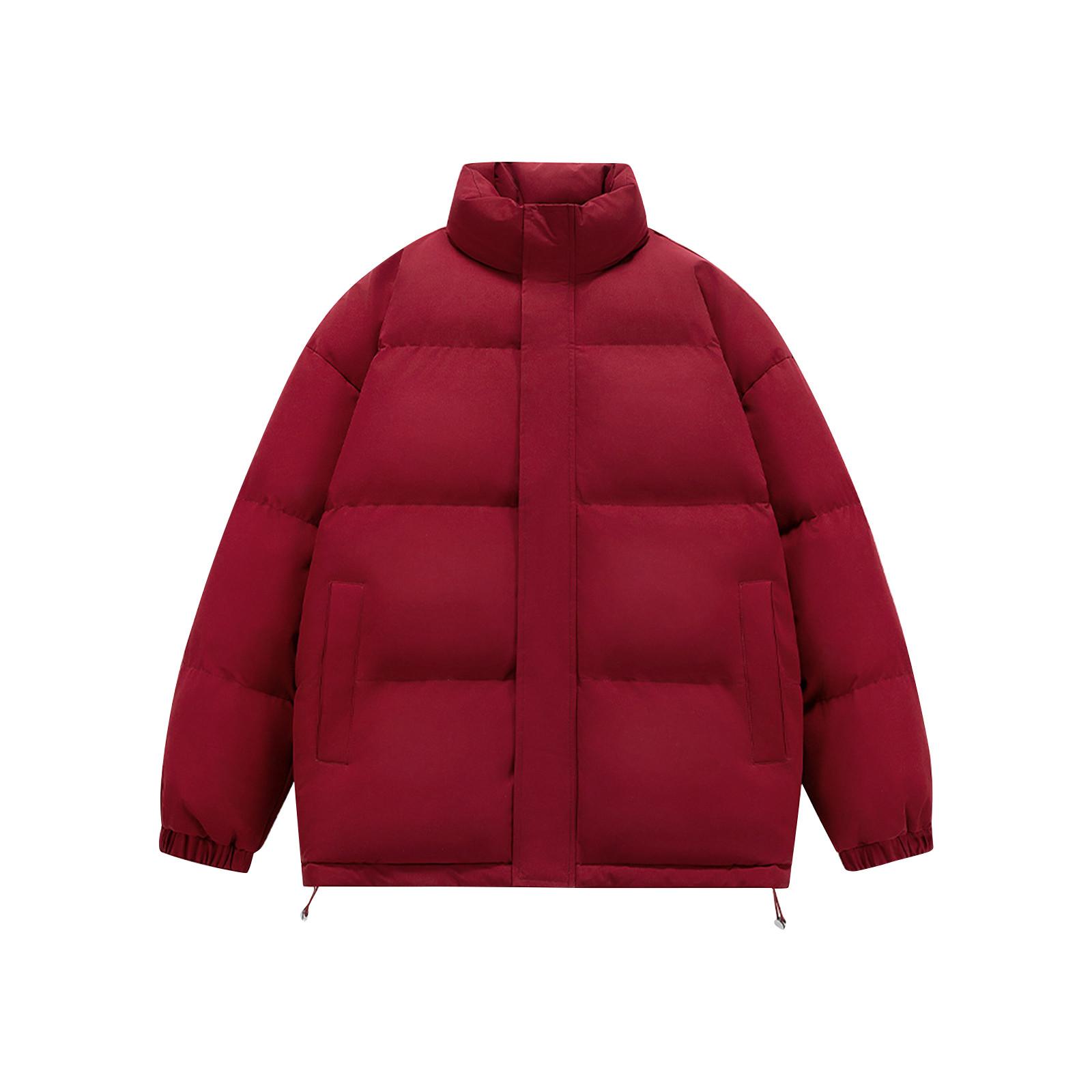 

Зимнее пальто, теплое облегающее толстое пальто, повседневная куртка, верхняя одежда, верхняя блузка XXXL винный