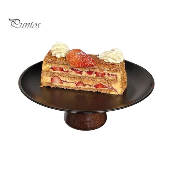 Simple Design Plate Stainless Steel Fruit for Kitchen Counter, Modern Pedestal Serving Smooth Edge Tray, Multi-use Dessert Platter Dining Table