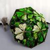 Stained Cute Shamrock Window Decal - Irish Clover Decoration for Home & Office (Large) Umbrella - Cute Umbrella with Cute Desi