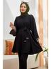 Muslim Women's Fashion 2-Piece Set: Hot Drilling Loose Top & Flared Pants