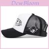 Classic American Vintage Embroidered Mesh Hat With Sun Protection For Men Women