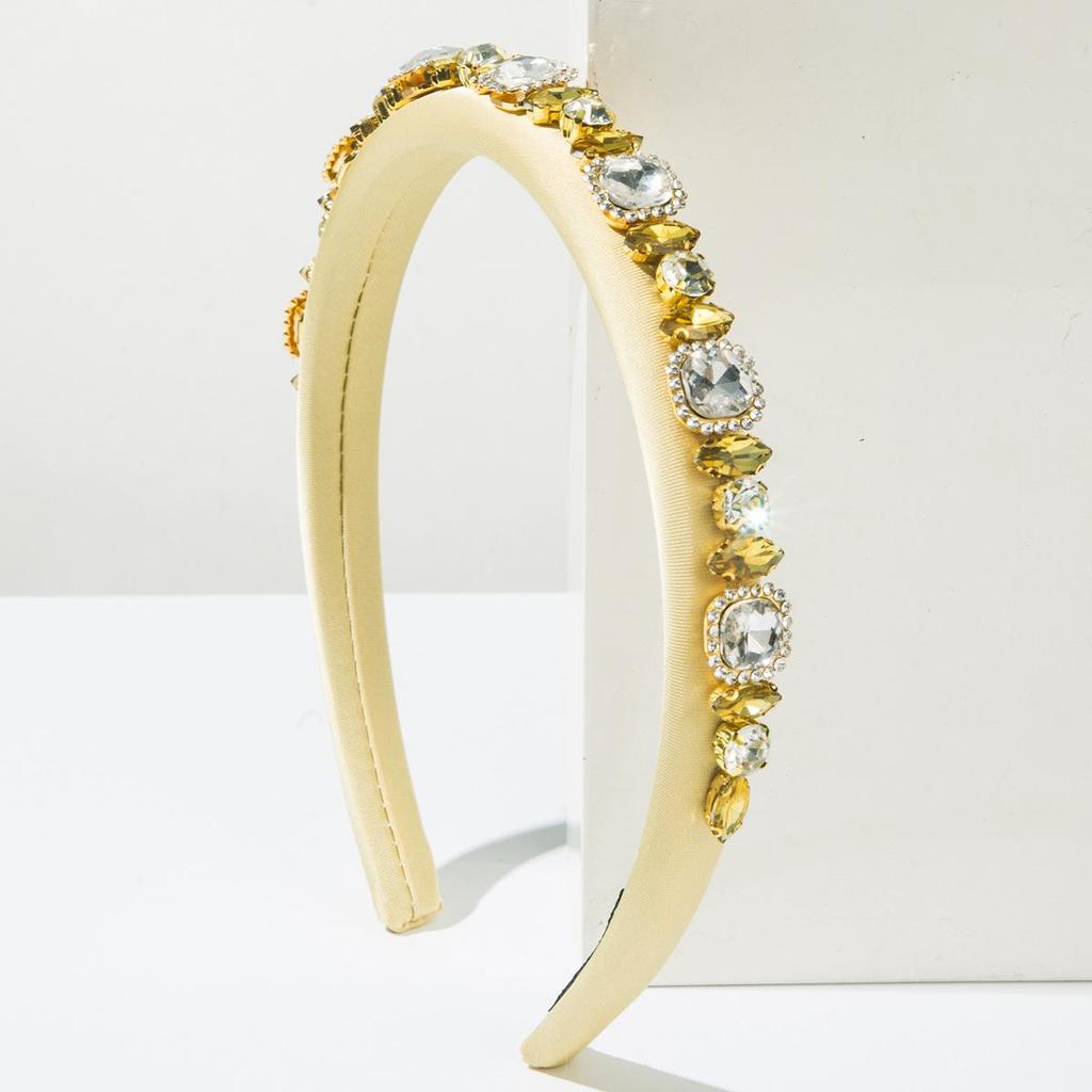 Heavy Industry Diamond Inlaid Sponge Fine Hair Headband For Women Exquisite And Versatile High-end Light Luxury Simple Hair Accessories
