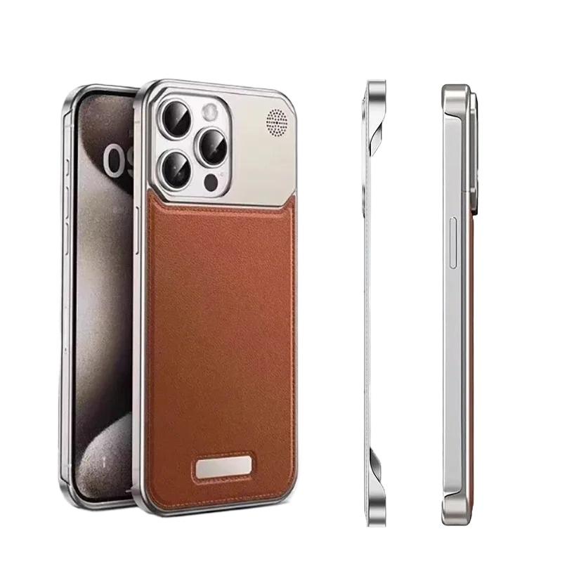 PU Leather Aromatherapy Magnetic Case For iPhone 17 Air 11 12 13 14 15 16 Pro Max Plus Mini Wireless Charging Frameless Case