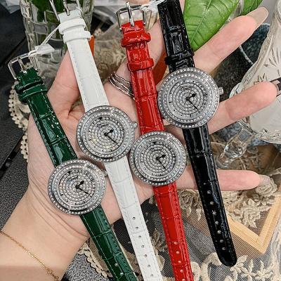 Voller Diamant Diamant Zifferblatt Armband Damen Uhr Weiblichkeit Damen Uhr Trendige Mode 77021