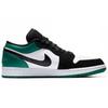 Air Jordan 1 Low Mystic Green Sneakers Unisex Biało-Czarno-Mistycznie-Zielone 553558-113
