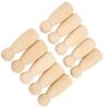 10 Pcs Wooden Peg Doll Safe BurrFree Develop Handson Skills Use Imagination DIY Accessories for