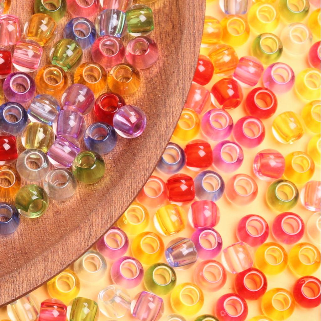 VENOFEN 50 Stück Grüne Haarperlen Für Dreads & Zöpfe – Acryl, Niedlich, Mit Großem Loch