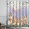 Cute Corgi Dog Shower Curtain-Nature Scene Bathroom Decor with 12 Hooks - Adorable Pet Animal Waterproof Curtains - Farmhouse
