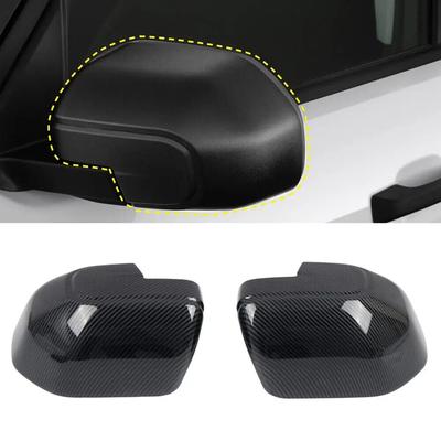 For Ford Bronco - Rearview Side Mirror Cover Wing Cap Car Exterior Door Rear View Case Trim Shell Carbon Fiber Look