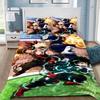 3D Print Cartoon My Hero Academia Bedding Set Soft Comforter Cover With 1/2pcs Pillow Shams For Kids Adults Microfiber