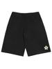 Graver [Unisex] Blumenstickerei Bermuda Trainings-Halbhose_Schwarz