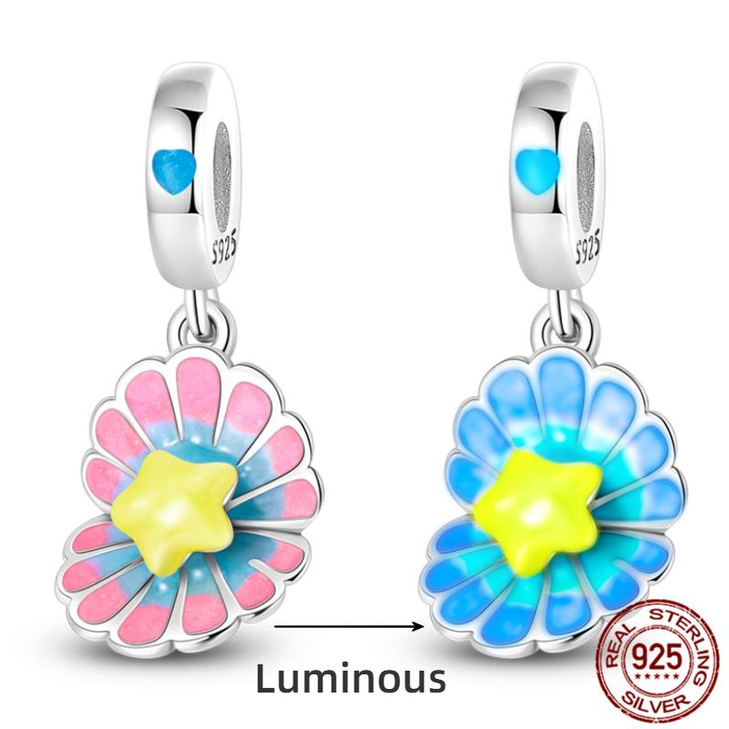Copper Ocean Series Octopus Turtle Luminous Charms Fit 4Mm Hole Diameter Bracelet Charm Beads Necklace Diy Female Jewelry