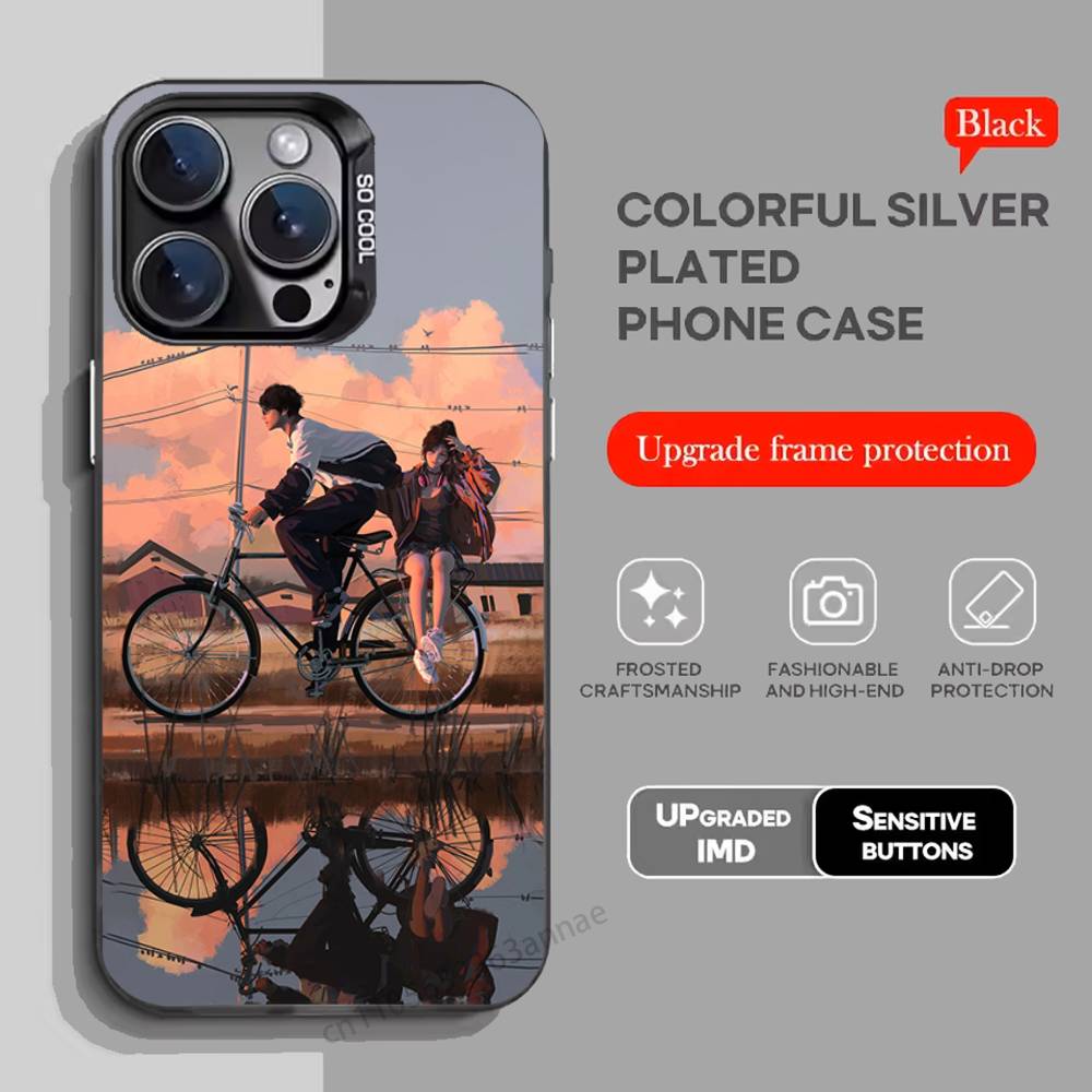 Character Design Anime Phone Case For iPhone 17,16,15,14,13,12,11,Pro,Max,Plus,Mini,X,XS,XR,8,S,SE Soft Black Case