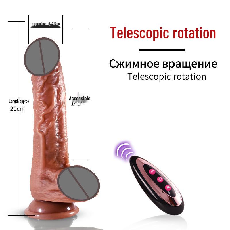 Fairy Telescopic Heating Black Vibrator for Women