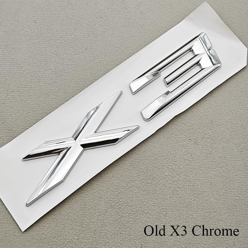3D ABS Chrome Black Car Letter Rear Trunk Logo X3 X5 Stickr Badge Decal For BMW X3 X5 F25 E83 XDRIVE 20d 20i 30d 30i Accessories