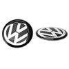 Modifix - 90mm Radkappe Emblem Logo Aufkleber Schwarz Für Vw Golf Passat Cc Polo Scirocco